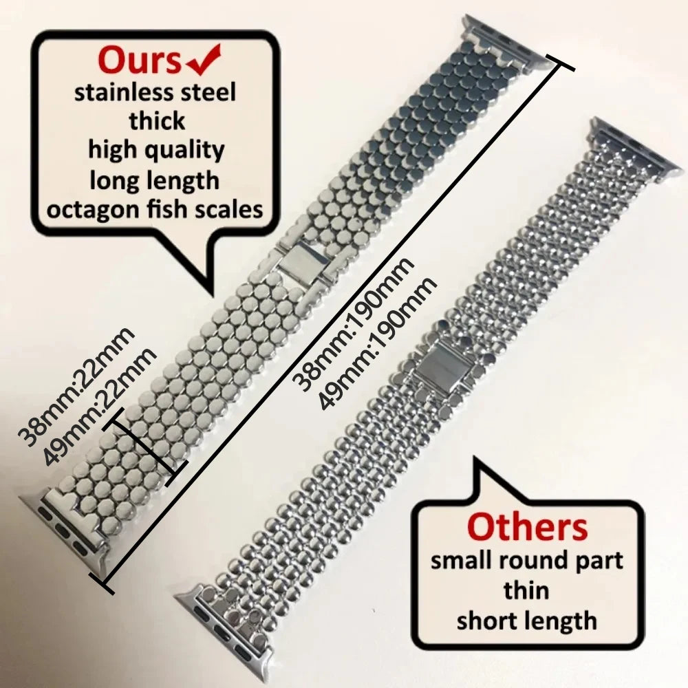 Stainless Steel Apple Watch Band Strap – Premium Style & Fit!