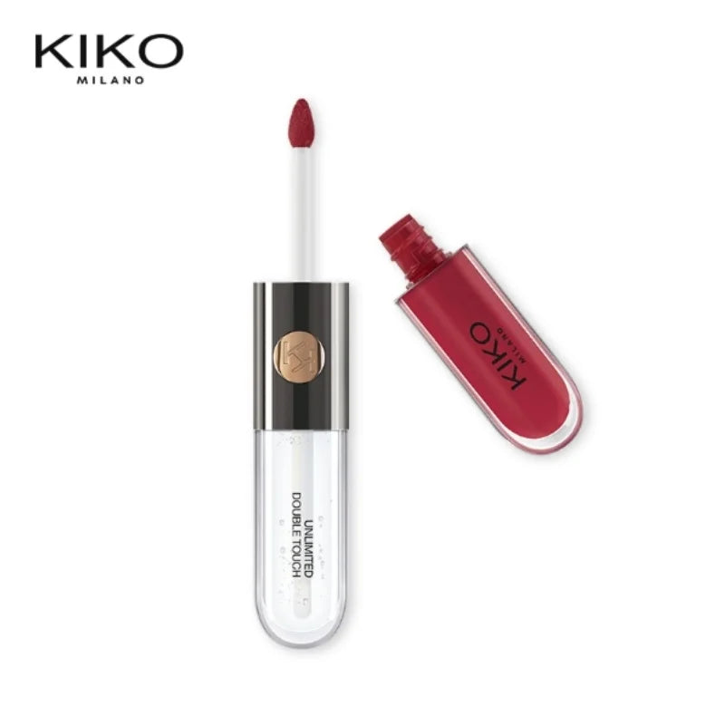 parKIKO Double-Headed Lipstick 💄✨ent Hot Kiko Double Headed Lipstick TransMirror Lip Gloss Non Fading Oil Sexy Rich Lip Gloss Milk Tea Bean Paste Naked Makeup