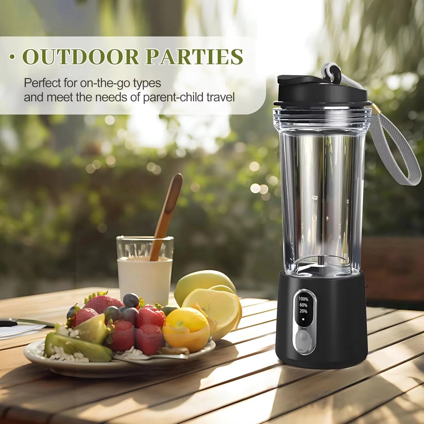 2025 New Portable Multifunctional High-Power Juicer Strong Motor Fast Crush 4000mAh Battery Indoor Outdoor Dual-use Juice Cup