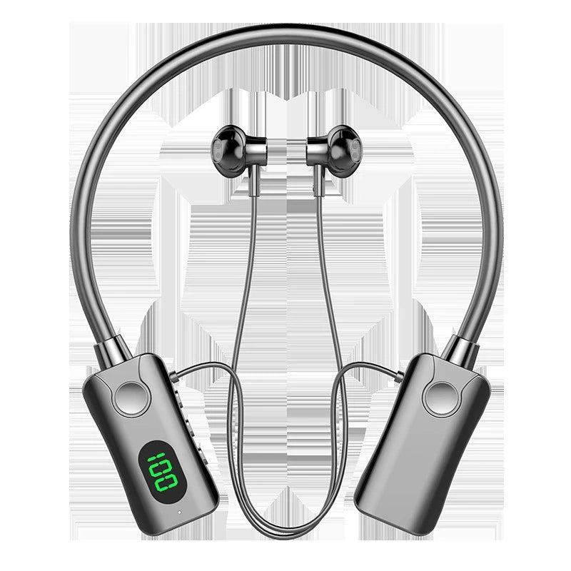 LED Magnetic Bluetooth 5.4 Earphones HiFi Sound Earbuds Wireless Headphones Sports Waterproof Neck-hanging Headsets Super Power