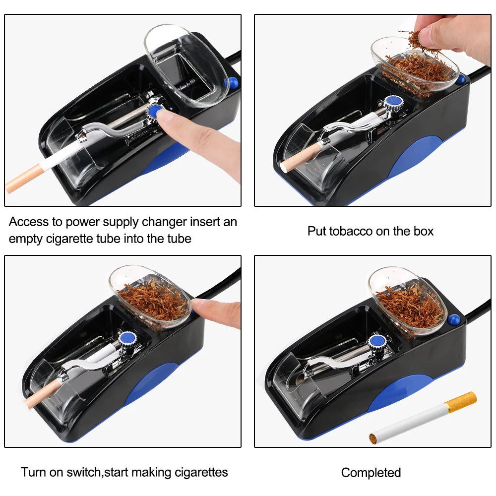 💨 Electric Cigarette Roller 🔌 110V/230V | EU/US Plug | DIY Smoking Tool