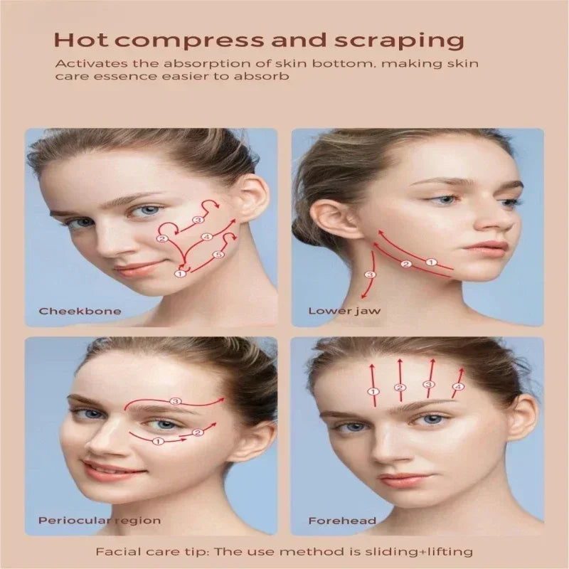 Massager Face Roller EMS Vibration Heating Massage Face Skin Rejuvenation Skin Tightening Beauty Device Face Lifing Thin Tools