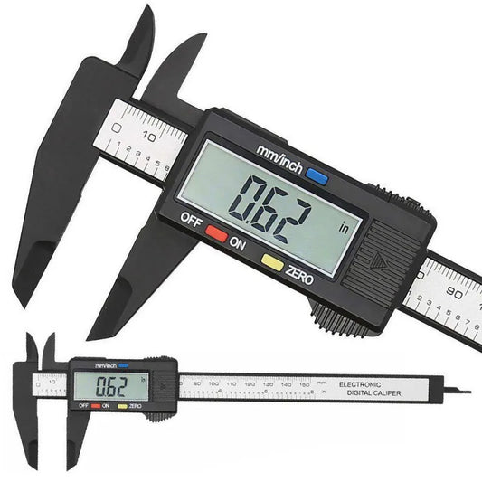 📏150mm/100mm Digital Caliper 📐 Carbon Fiber Vernier Gauge Micrometer Tool