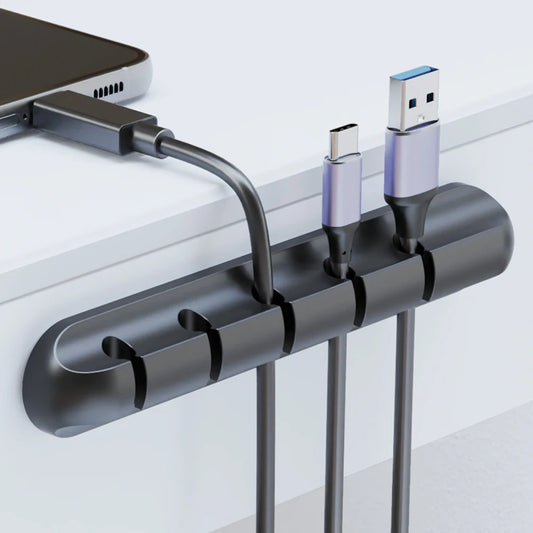 🔌 Adhesive Cable Clips | Cord Organizer for Desk & Nightstand