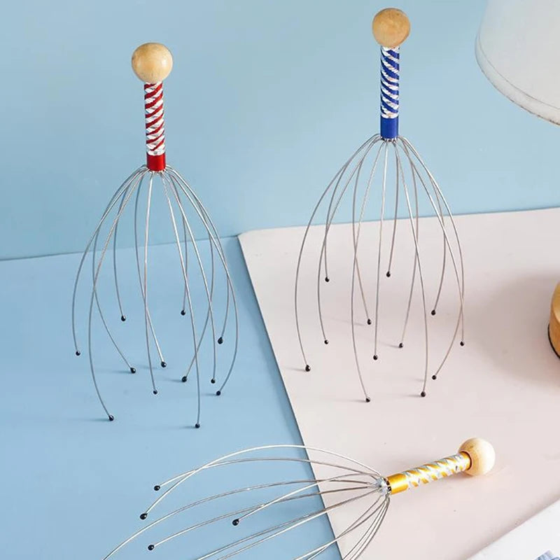 🧠 Octopus Head Massager | Stainless Steel Scalp Relaxer
