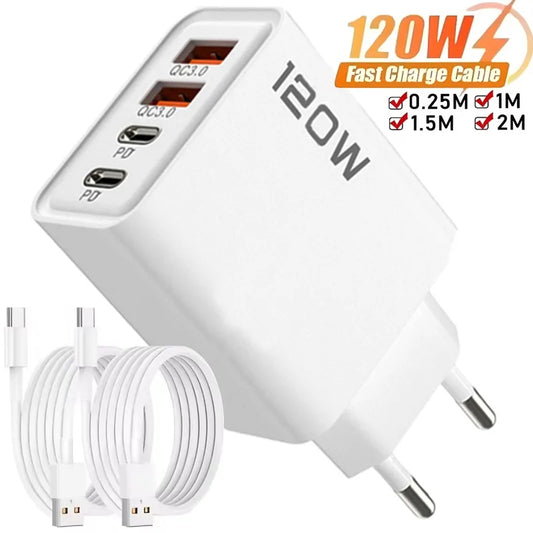🔌 20W 4-Port USB-C Fast Charger – For iPhone, Samsung, Xiaomi & More ⚡