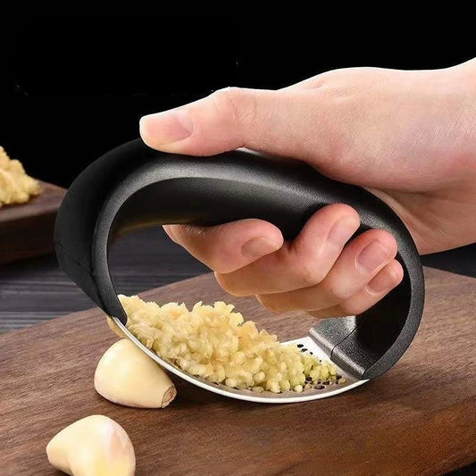 🧄 Stainless Steel Garlic Crusher | Manual Mincer Tool