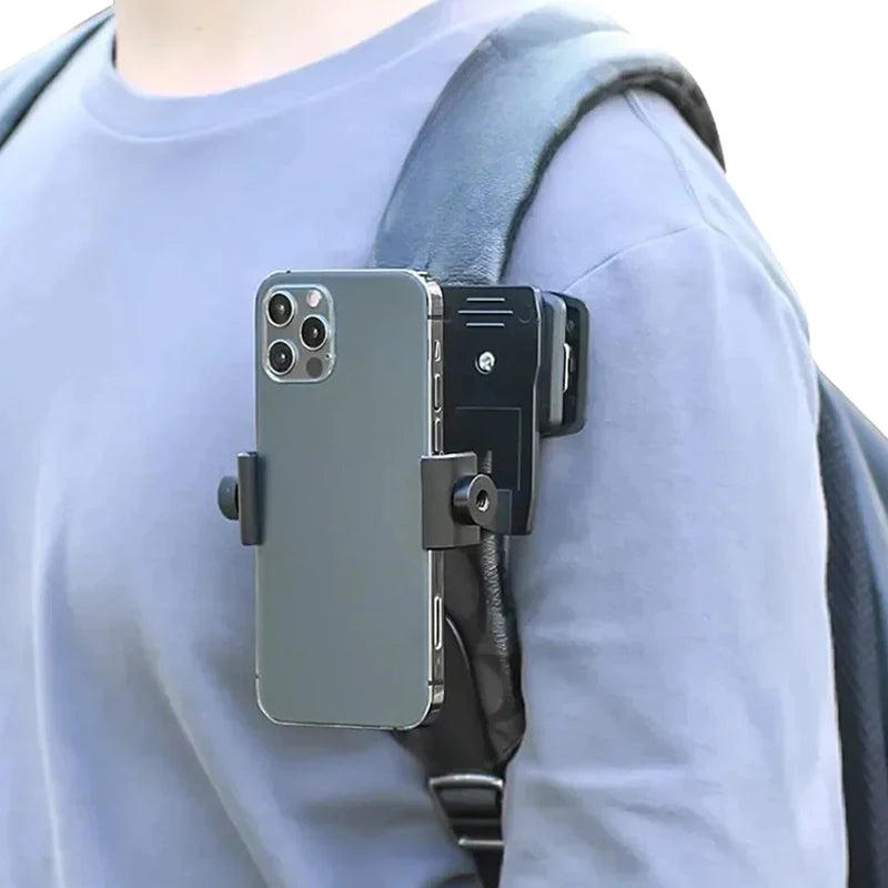 Vamson 360 Degree Rotation Backpack Clip Mobile Phone Mount for Insta360 X3 GoPro 11 10 9 8 DJI OSMO Action Camera Accessories