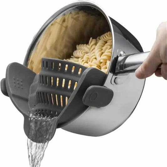 🍲 Adjustable Clip-On Pot Strainer 🥣 Kitchen Tool