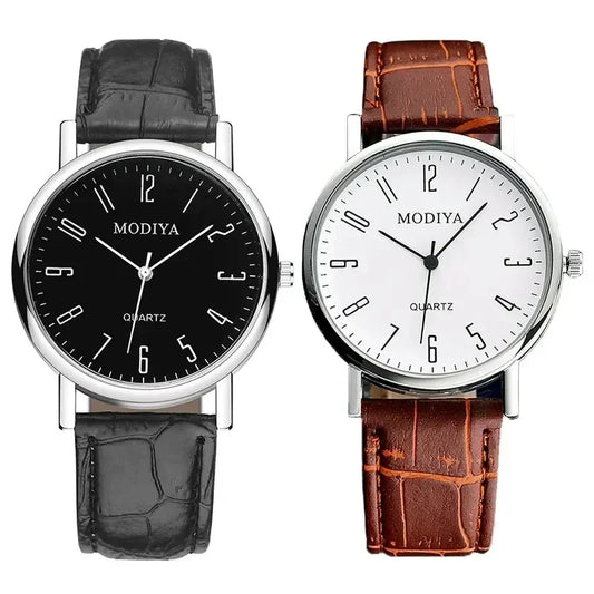 ⌚ Men’s Luxury Leather Quartz Watch — Casual & Business