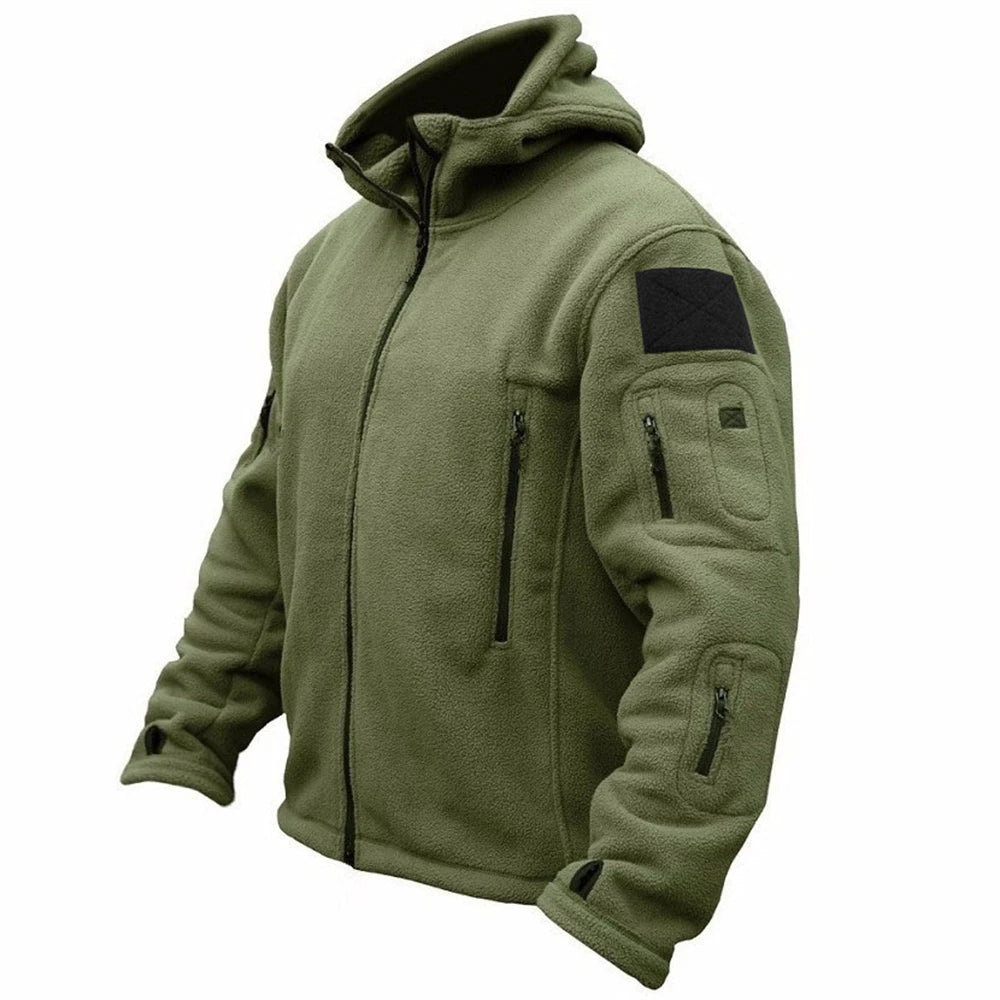 🧥 Men’s Military Thermal Fleece Jacket ❄️ Tactical Softshell Hooded Coat