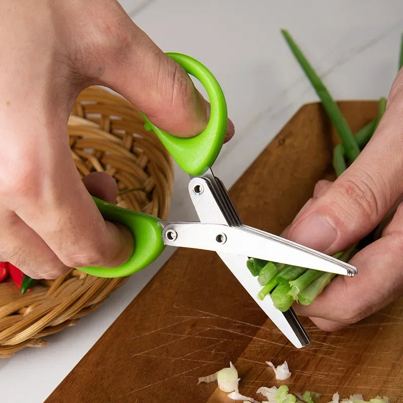 ✂️ Multi-Layer Kitchen Scissors | 3/5 Blades Stainless Steel