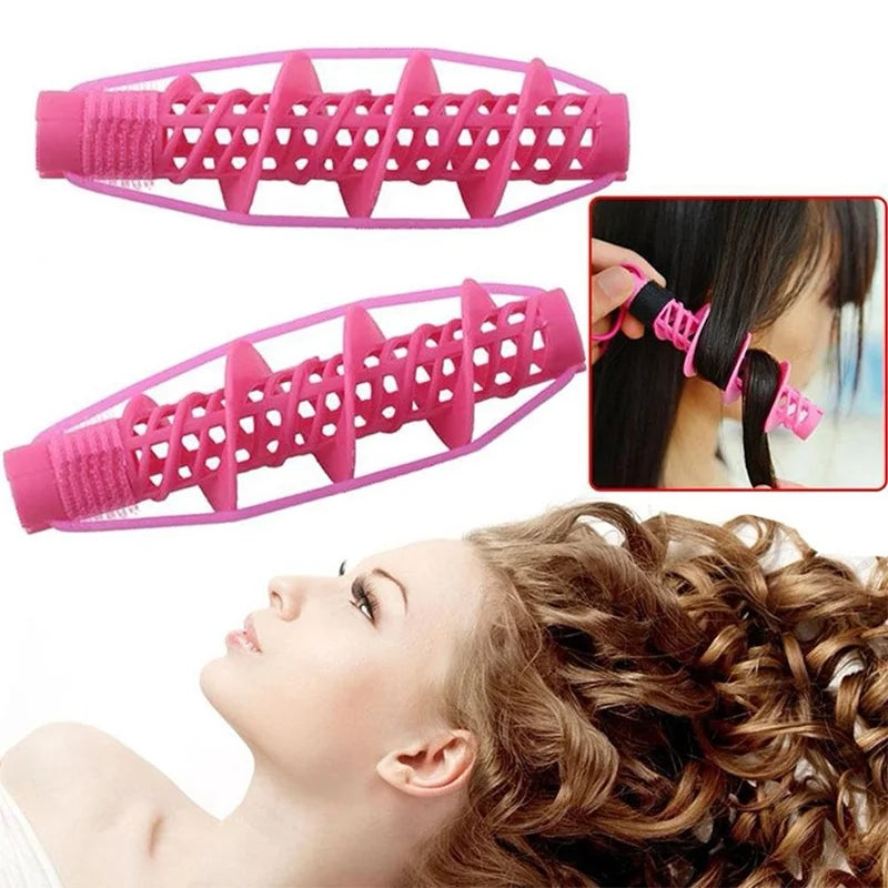 2PCS/Set Hair Rollers Spiral Curling DIY Tool Magic Hair Care Hairdressing No Heat No Clip Styling Curls Roller