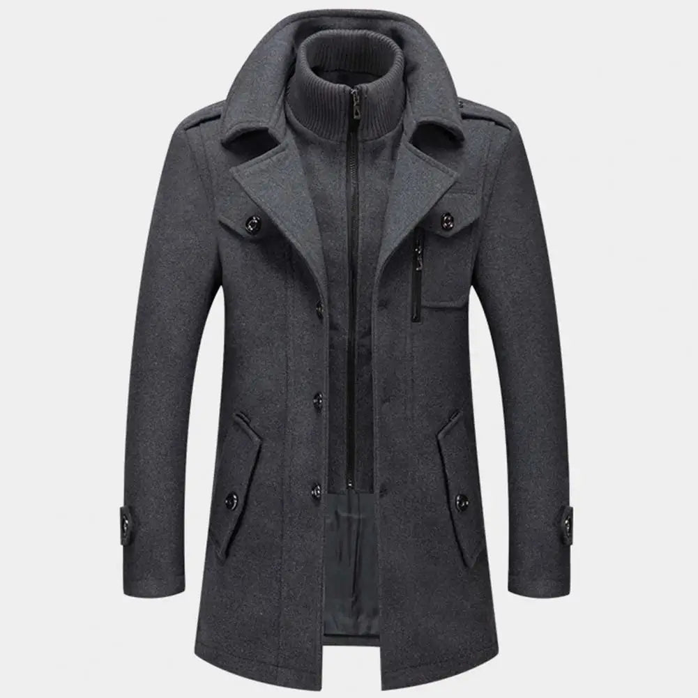 🧥 ONESTAND Men's Autumn/Winter Overcoat – Layered Look, Casual Cool ❄️