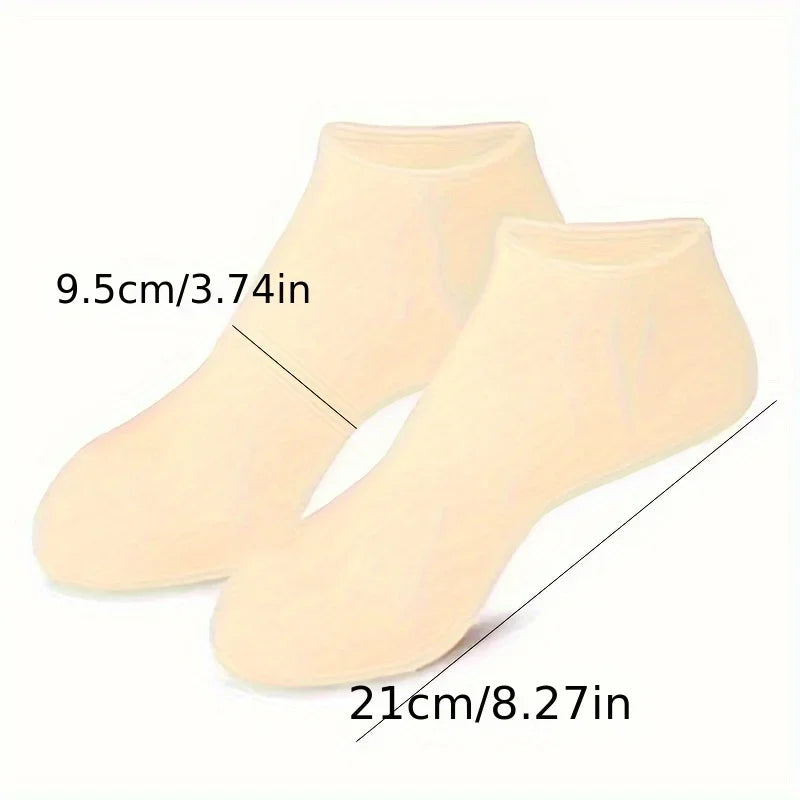 Silicone Gel Moisturizing Socks Foot Care Protector Thickened Soft Spa Pedicure Socks Aloe Socks for Dry Cracked Feet Calluses