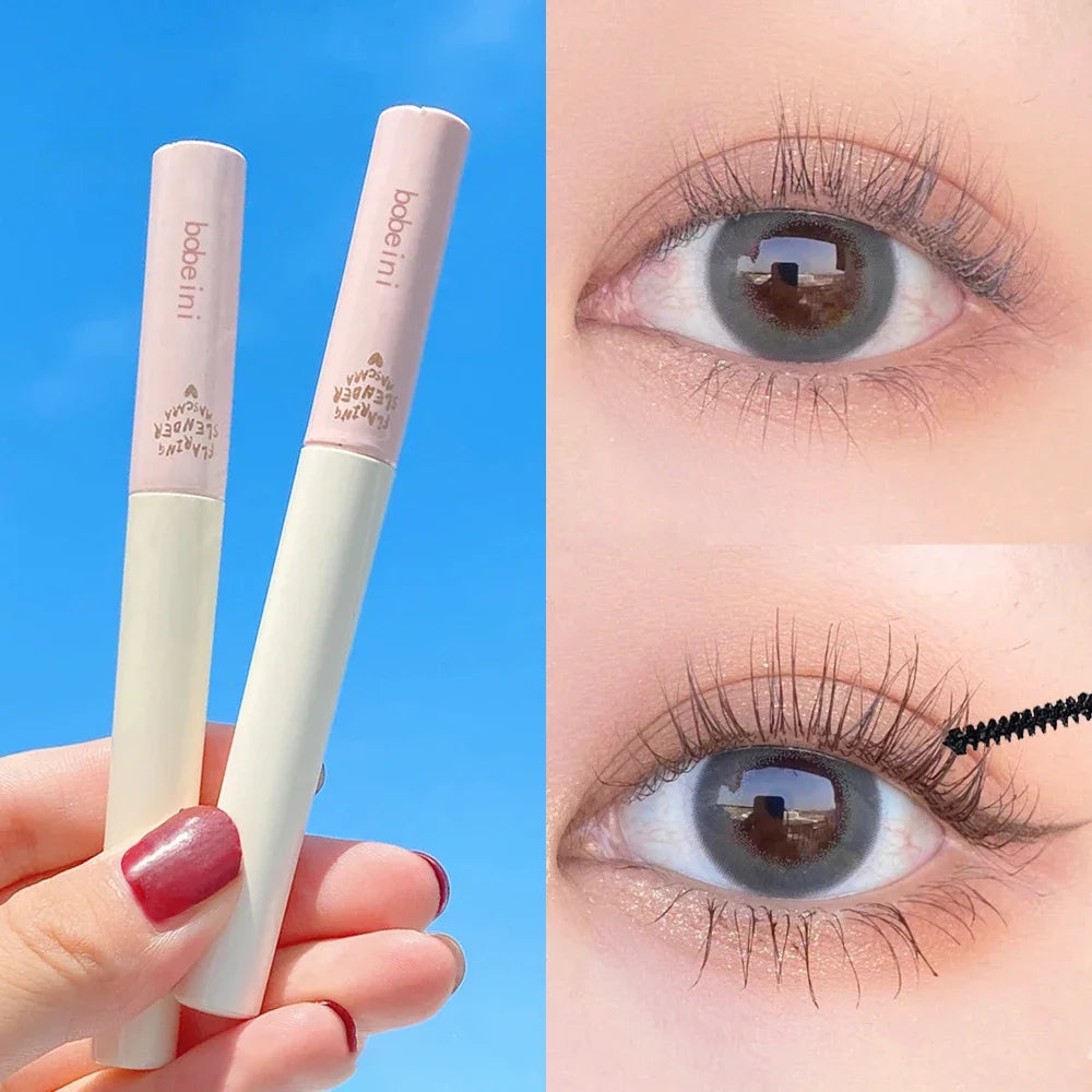 Silk FibSilk Fiber Curling Mascara ✨er Curling Mascara, Ultra-Fine Brush, Lengthening & Volumizing, Waterproof, Smudge-Proof, Long-Lasting, Unisex, Eye Safe