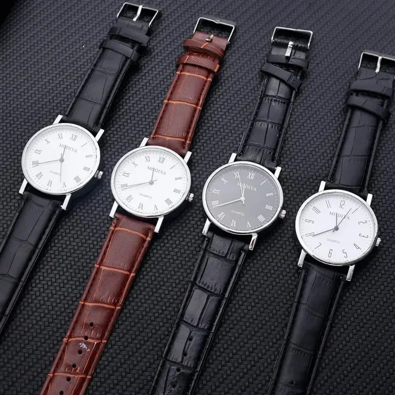 ⌚ Men’s Luxury Leather Quartz Watch — Casual & Business