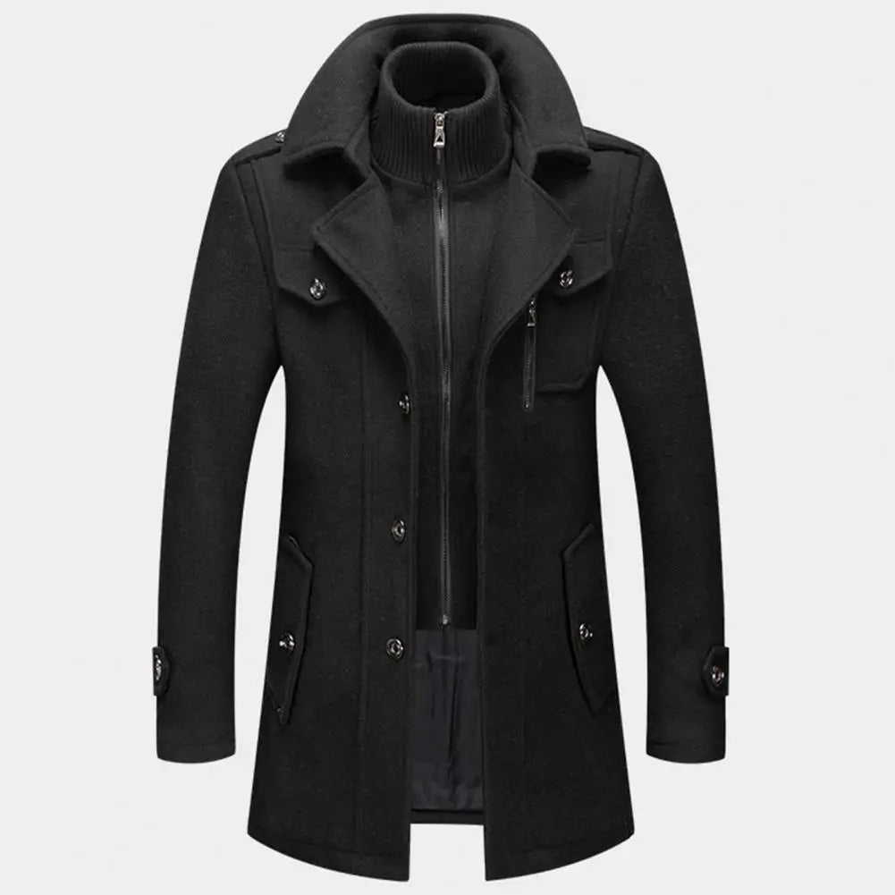 🧥 ONESTAND Men's Autumn/Winter Overcoat – Layered Look, Casual Cool ❄️