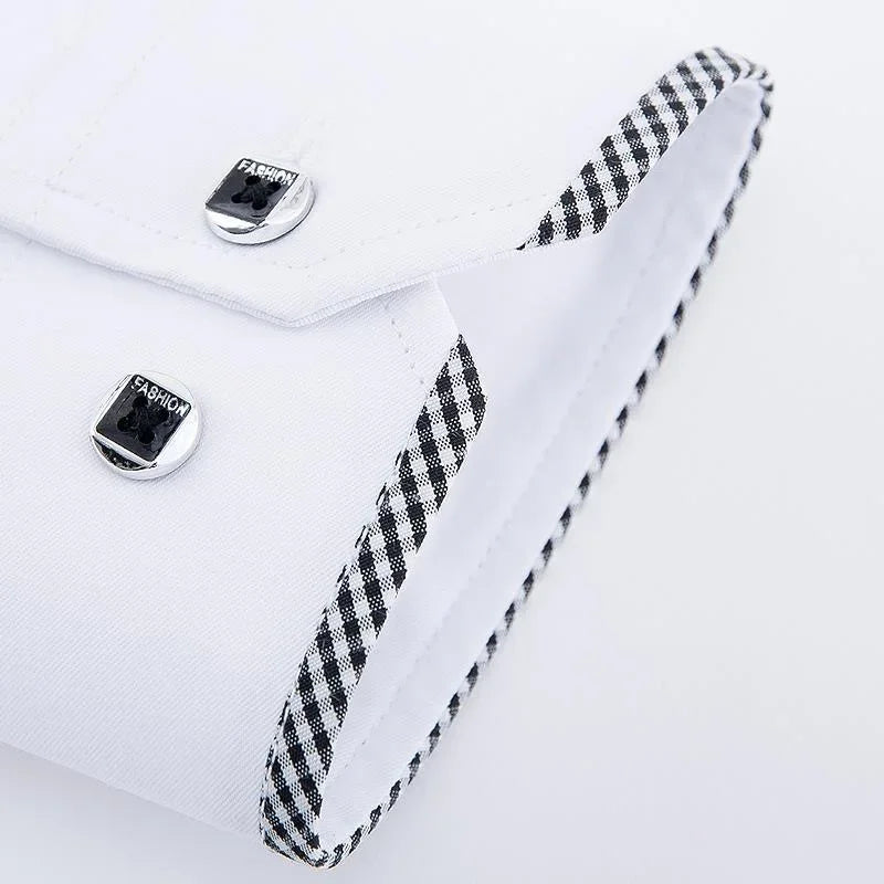 Men's White Slim Fit Dress Shirt – Office to Casual Style 🔥