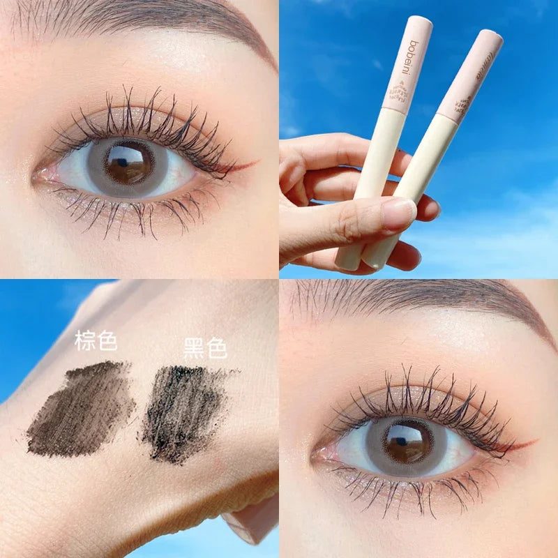 Silk FibSilk Fiber Curling Mascara ✨er Curling Mascara, Ultra-Fine Brush, Lengthening & Volumizing, Waterproof, Smudge-Proof, Long-Lasting, Unisex, Eye Safe