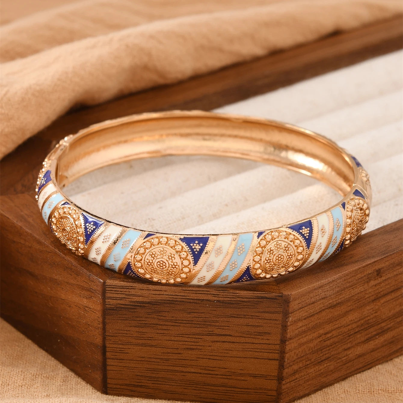 🌙 Eid al-Adha Enamel Drip Oil Wide Bracelet for Women ✨🕌