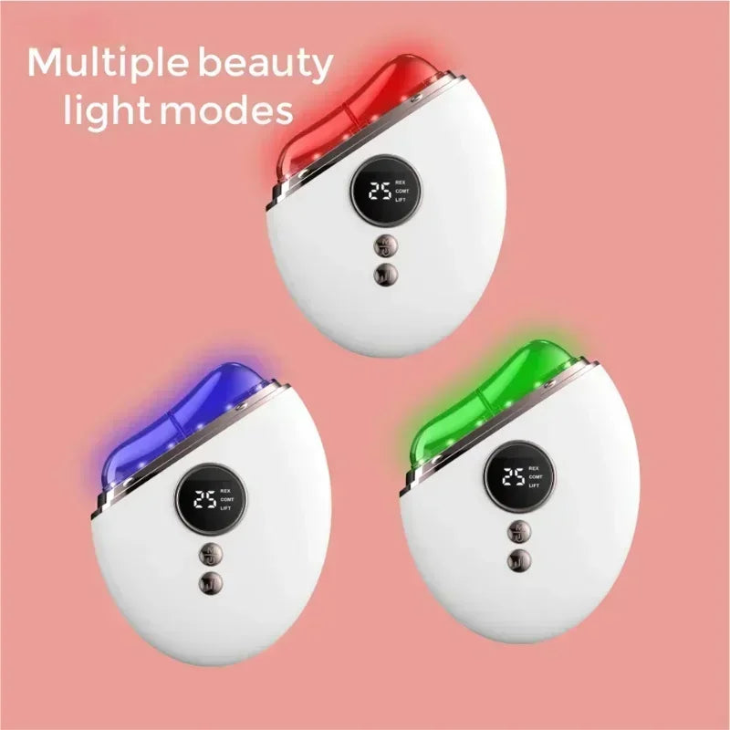 Massager Face Roller EMS Vibration Heating Massage Face Skin Rejuvenation Skin Tightening Beauty Device Face Lifing Thin Tools