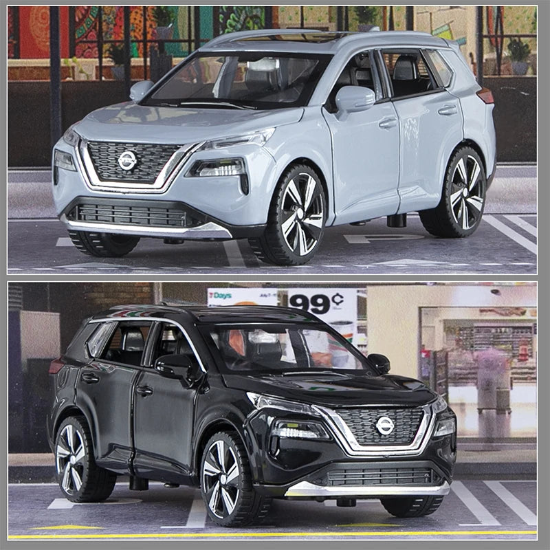 1:32 X-Trail SUV Alloy Model Car Off Road Toy Diecast Sound and Light High Precision Auto Gift For Children Metal Vehicle Wheels