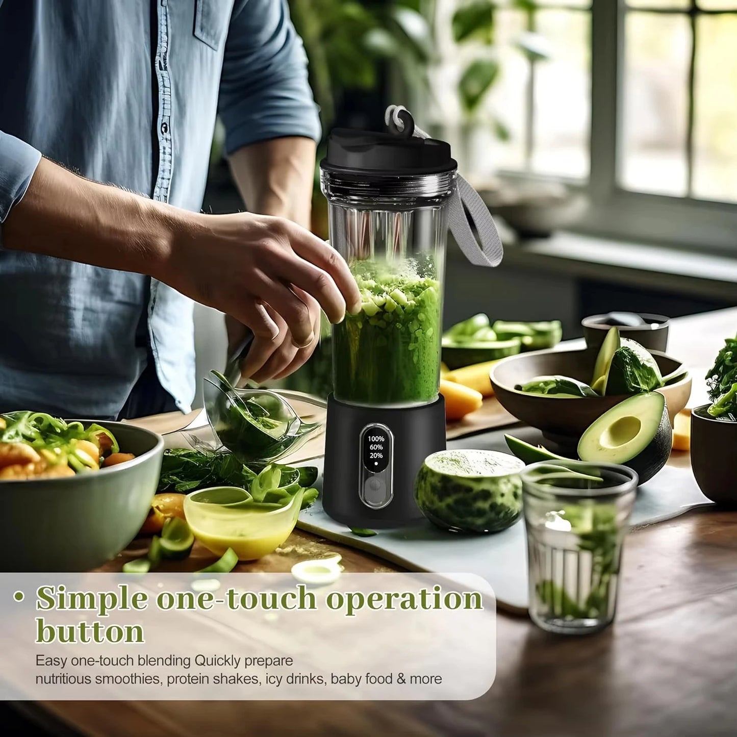 2025 New Portable Multifunctional High-Power Juicer Strong Motor Fast Crush 4000mAh Battery Indoor Outdoor Dual-use Juice Cup