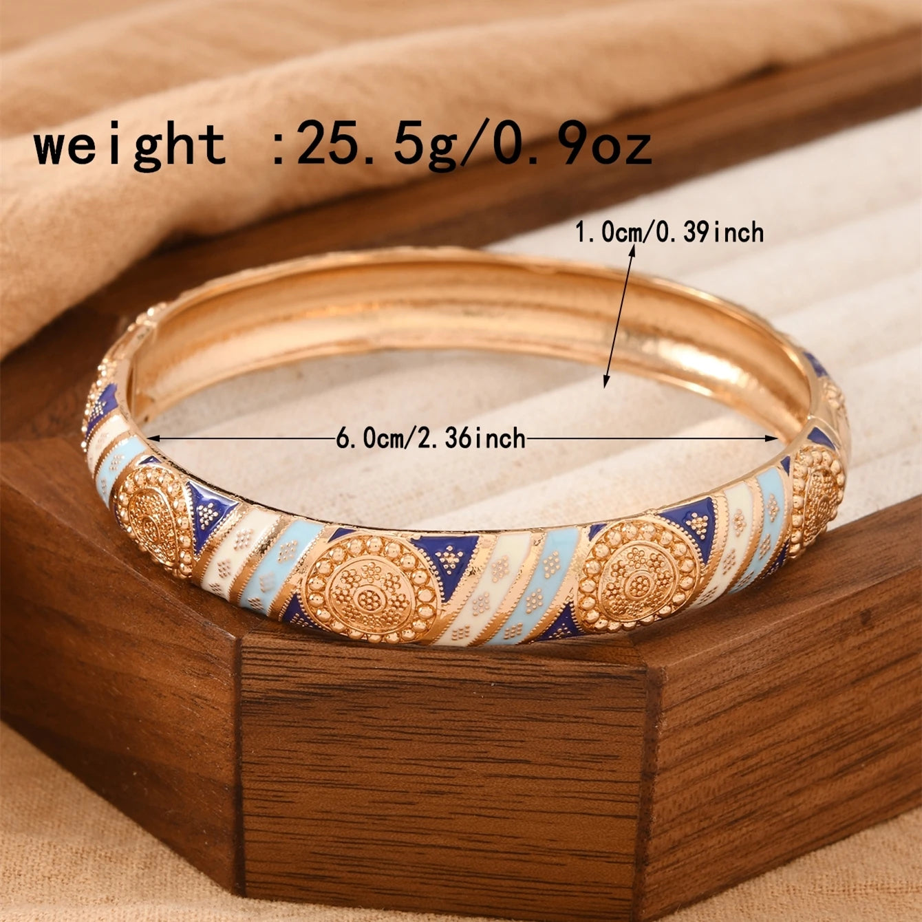 🌙 Eid al-Adha Enamel Drip Oil Wide Bracelet for Women ✨🕌