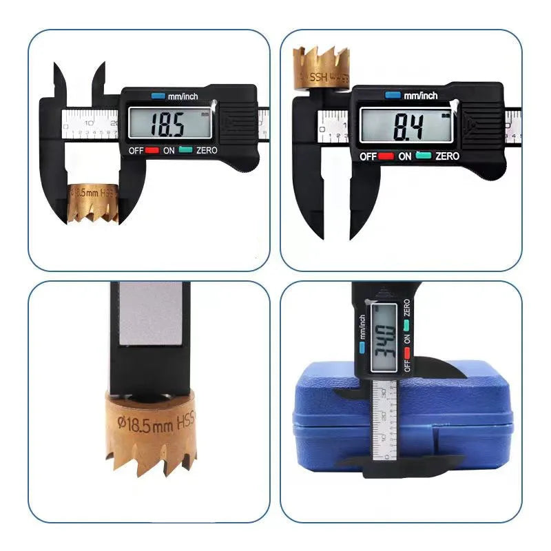 📏150mm/100mm Digital Caliper 📐 Carbon Fiber Vernier Gauge Micrometer Tool