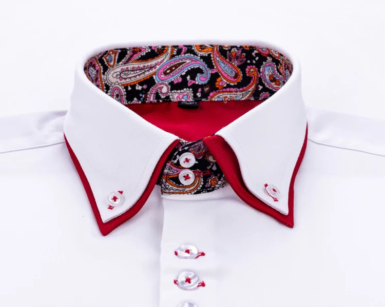 👔 Men's Slim Fit Double Collar Shirt – Trendy & Iron-Free 🌟