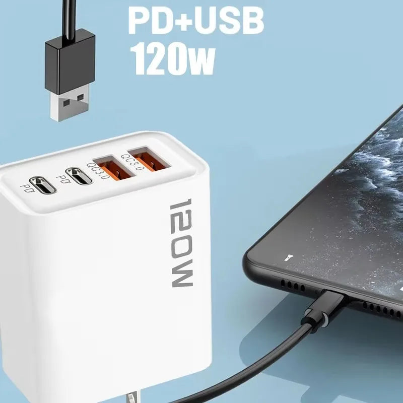 🔌 20W 4-Port USB-C Fast Charger – For iPhone, Samsung, Xiaomi & More ⚡