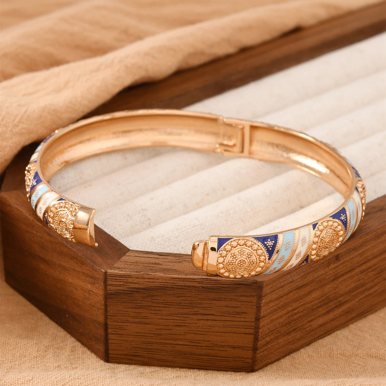 🌙 Eid al-Adha Enamel Drip Oil Wide Bracelet for Women ✨🕌
