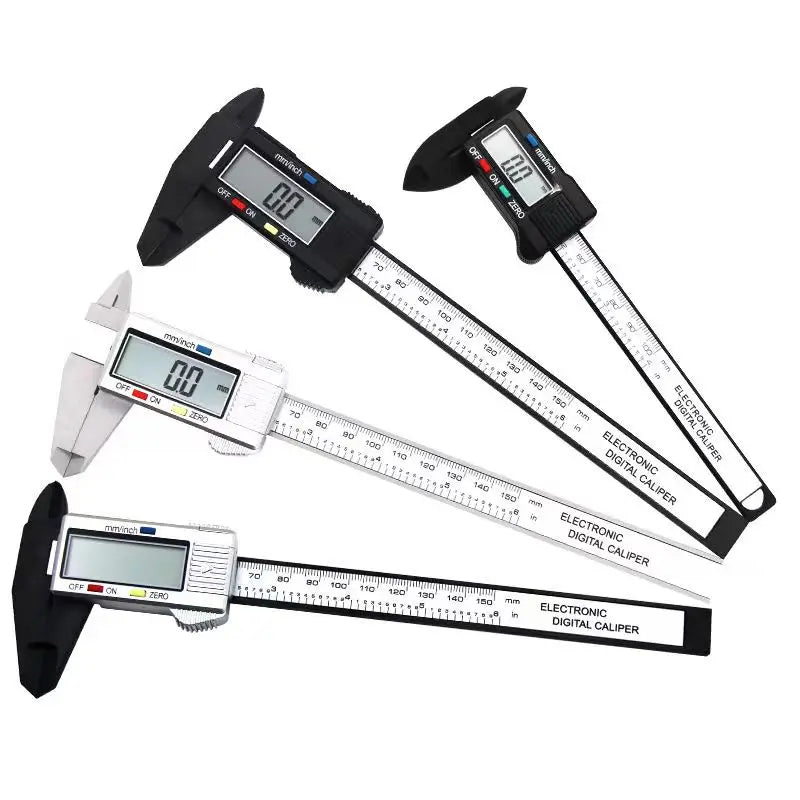 📏150mm/100mm Digital Caliper 📐 Carbon Fiber Vernier Gauge Micrometer Tool