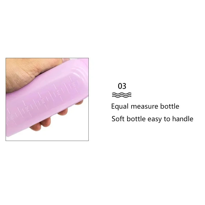 Hairdressing Shampoo Bottle Professional Hairdressing Dyeing Comb Bottles Barbershop Hairdresser Coloring Supplies