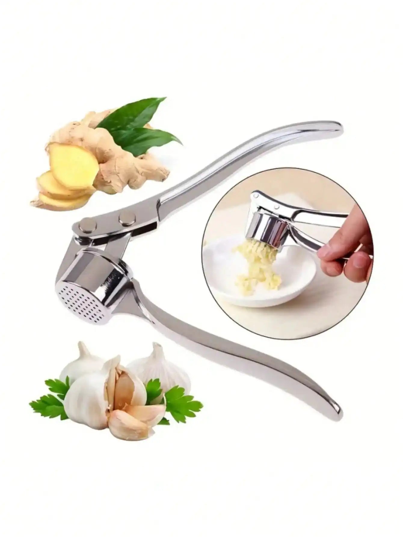 🧄 Garlic & Ginger Crusher | Easy-Clean Kitchen Tool