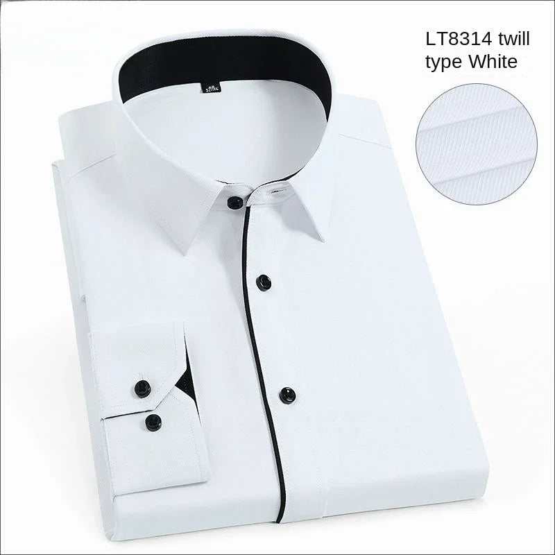 Men's White Slim Fit Dress Shirt – Office to Casual Style 🔥