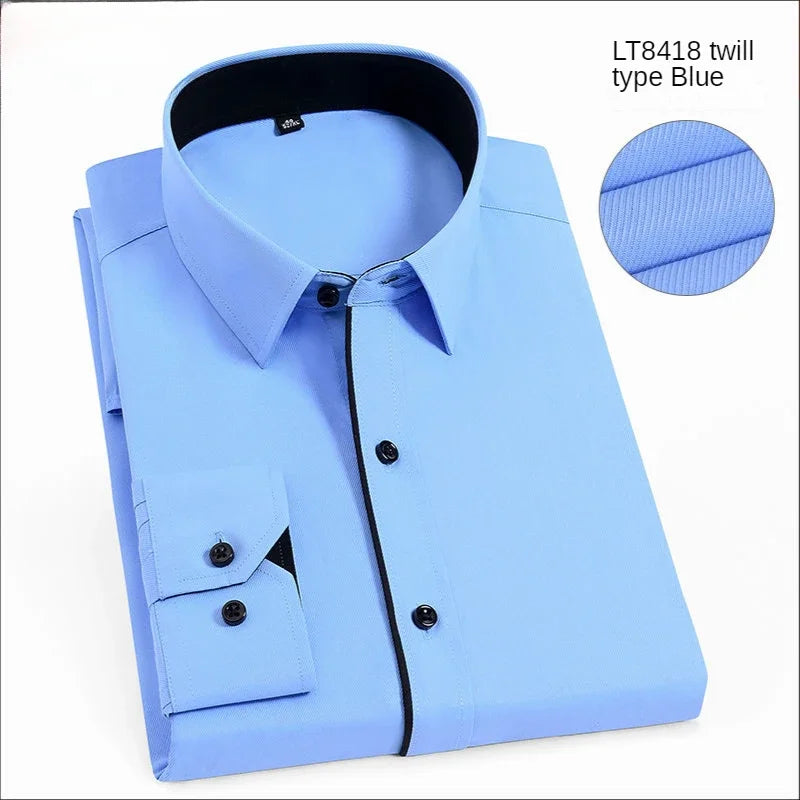 Men's White Slim Fit Dress Shirt – Office to Casual Style 🔥